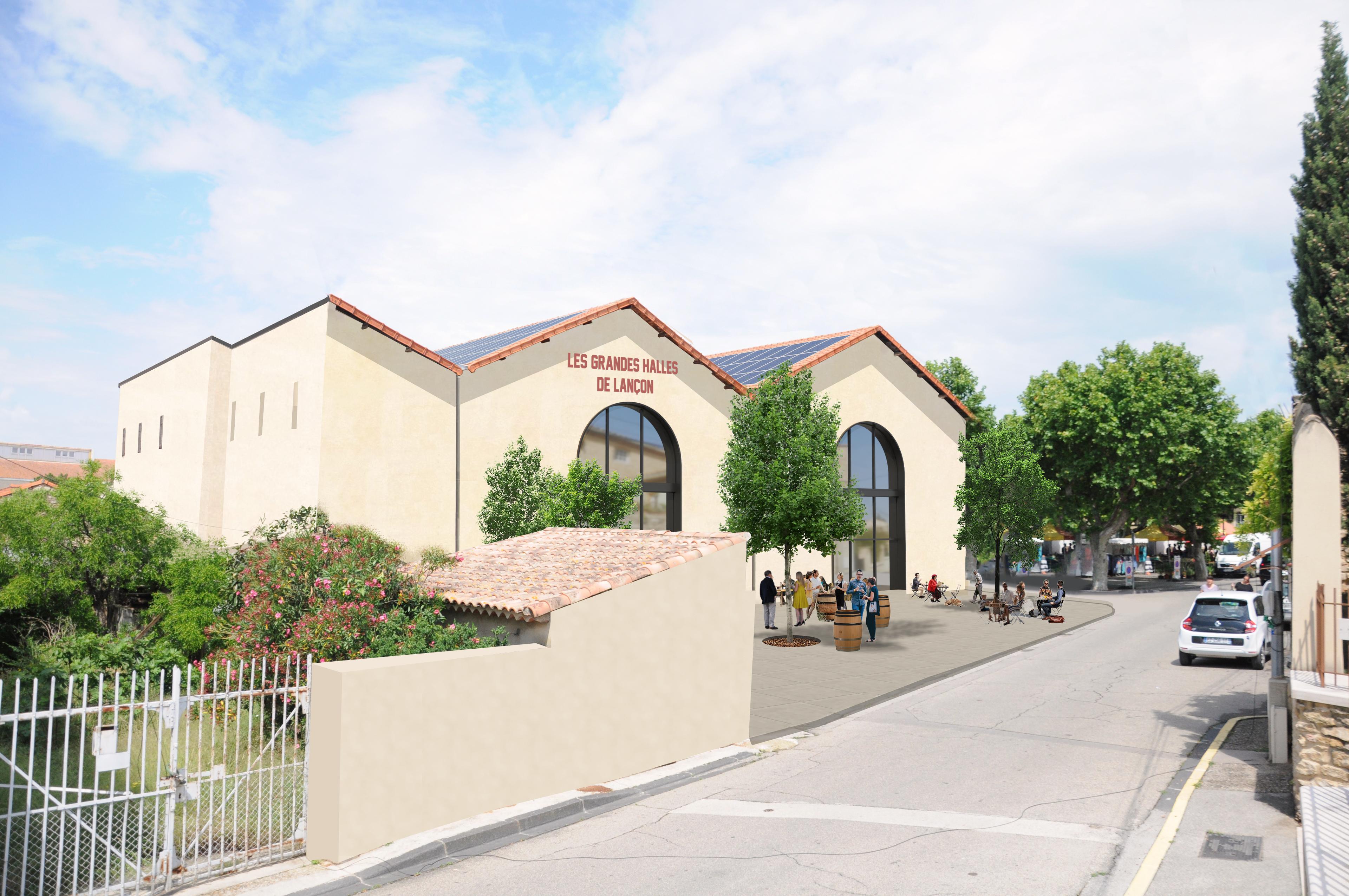 Échoppes installées dans d'anciennes cuves en béton